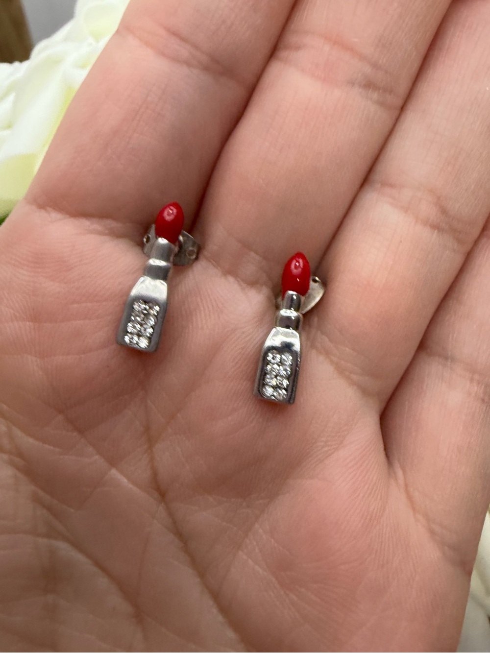 Red Lipstick Charm Drop Earrings - Women Jewelry
